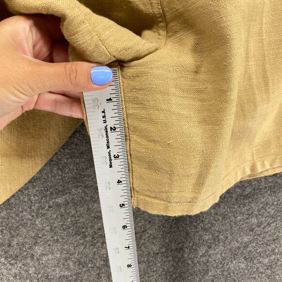 RedRover Shorts Women 11 Brown Bemuda High Rise Flat Front Cotton Pockets Casual - Picture 7 of 9